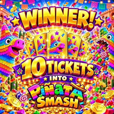 10 TICKETS INTO PIÑATA SMASH