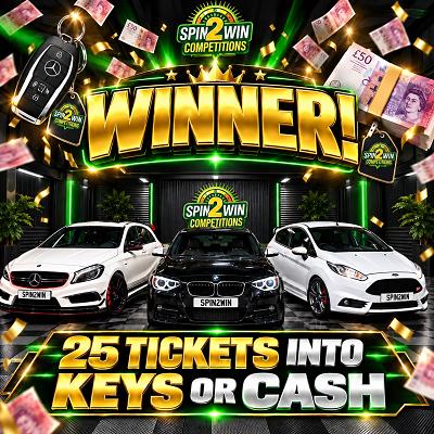 25 TICKETS INTO KEYS OR CASH