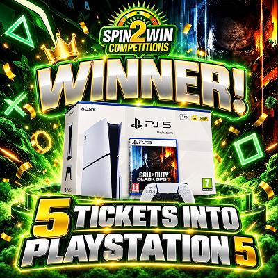 5 TICKETS INTO PLAYSTATION 5