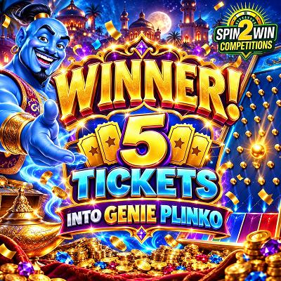 5 TICKETS INTO GENIE PLINKO