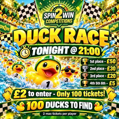Duck Race - LIVE ON FACEBOOK