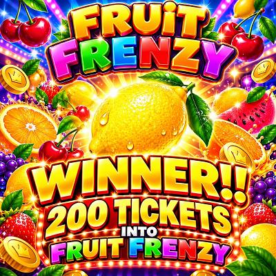 200 TICKETS INTO FRUIT FRENZY