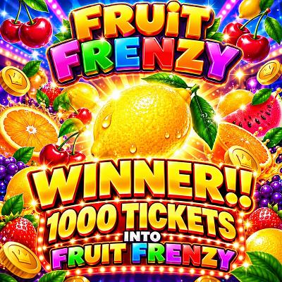 1000 TICKETS INTO FRUIT FRENZY