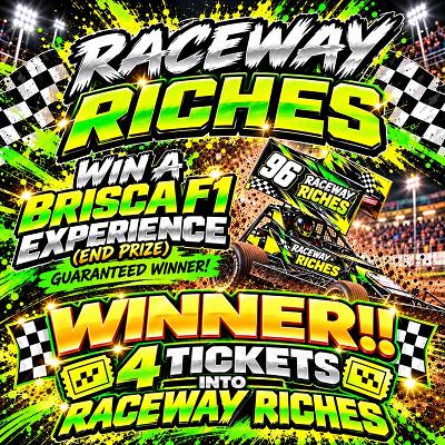 4 TICKETS INTO RACEWAY RICHES