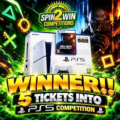  5 TICKETS INTO PLAYSTATION 5 COMPETITION