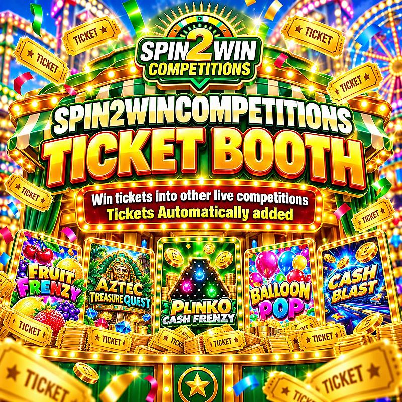 Spin2wincompetitions ticket booth 🎟️