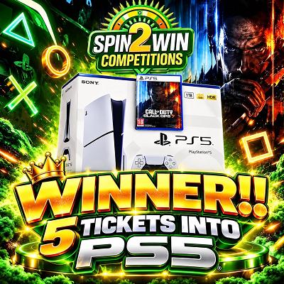 5 TICKETS INTO PS5 COMPETITION