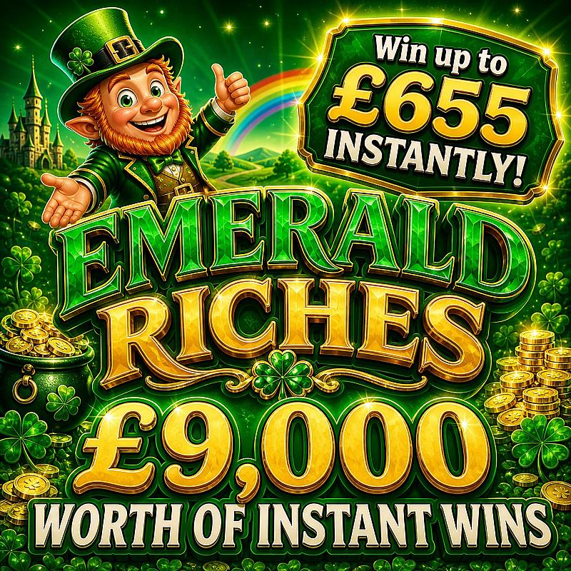 🍀 Emerald Riches + £550 Main Prize 