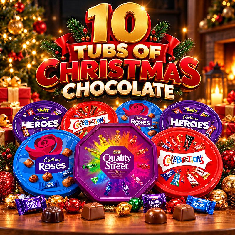 10 Christmas Chocolate Tubs