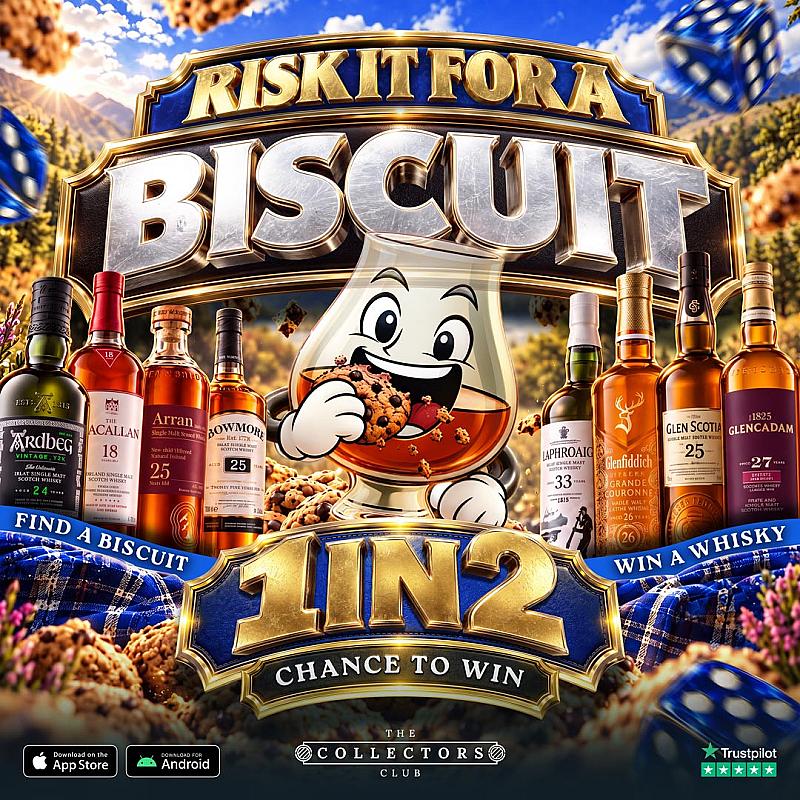 RISK IT FOR A BISCUIT! 1 IN 2 CHANCE TO WIN WHISKY!