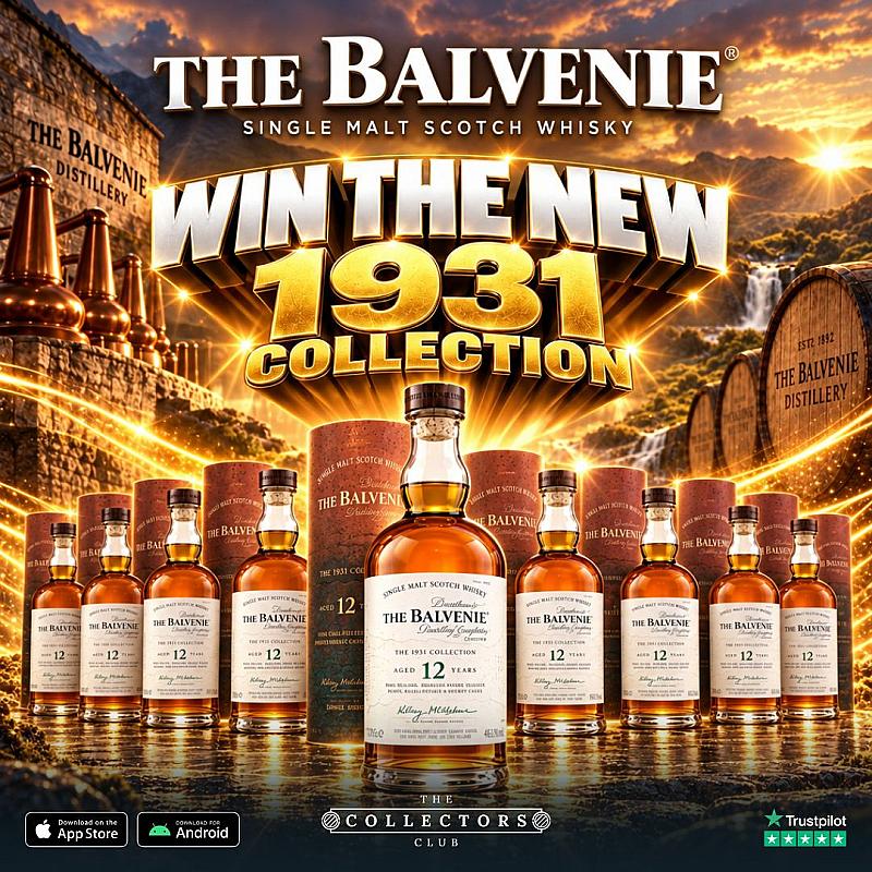 WIN THE BRAND NEW BALVENIE 1931 COLLECTION 12 YEAR OLD! 25 BOTTLES TO BE WON!