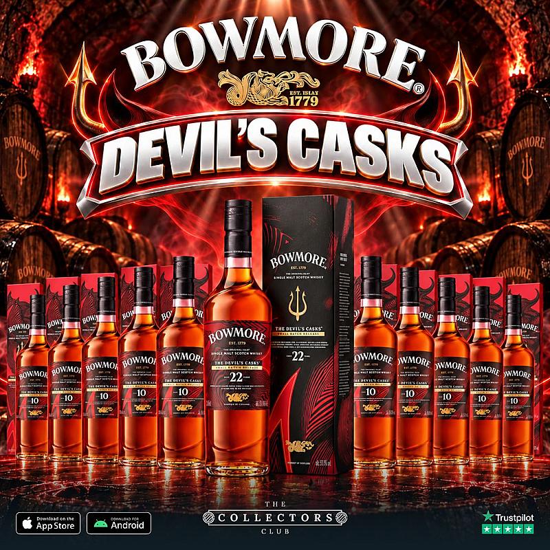 WIN THE BRAND NEW DEVIL'S CASKS 22YO BOWMORE! 20 MORE DEVILS CASK BOTTLES TO BE WON!
