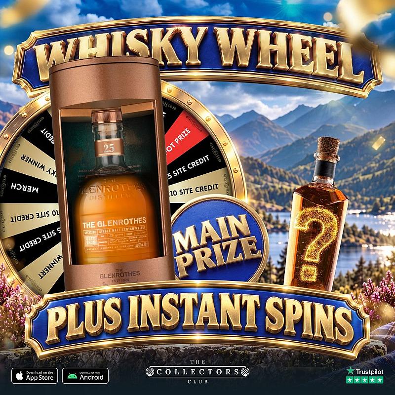 THE WHEEL OF WHISKY! WIN GLENROTHES 25 YEAR OLD + 10 BONUS WIN SPINS!