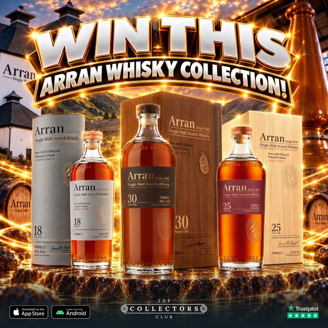 WIN THE ARRAN TRIO! 18 , 25 & 30 YEAR OLD! THREE BOTTLE PRIZE!