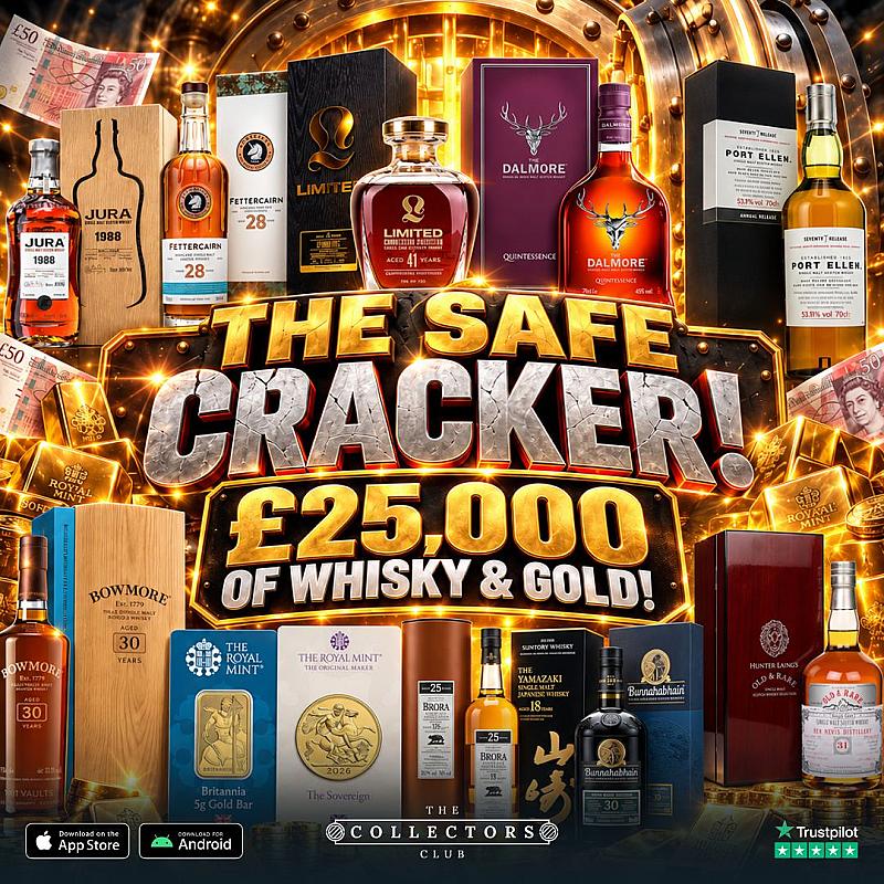 THE SAFE CRACKER! COLLECTIBLE WHISKY & SOLID GOLD!