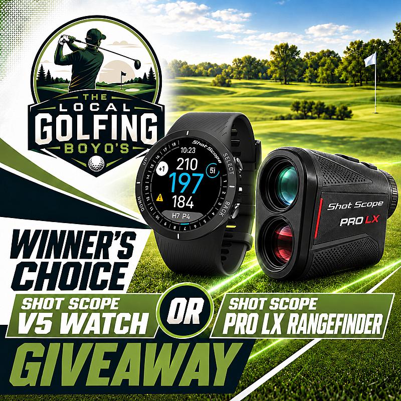 CHOICE OF SHOT SCOPE V5 GOLF WATCH OR SHOT SCOPE PRO LX+ RANGEFINDER