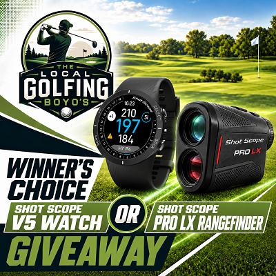 CHOICE OF SHOT SCOPE V5 GOLF WATCH OR SHOT SCOPE PRO LX+ RANGEFINDER