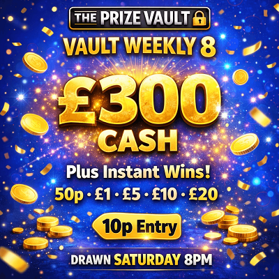 Vault Weekly 8 – £300 Cash + Instant Wins