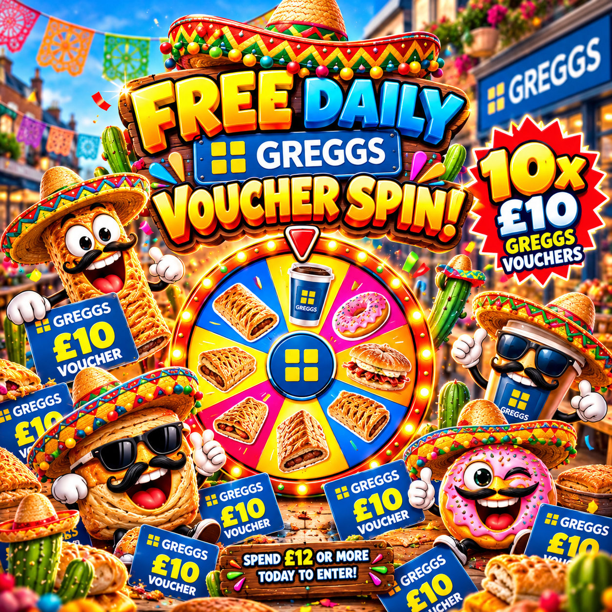 FREE Spin Greggs Voucher