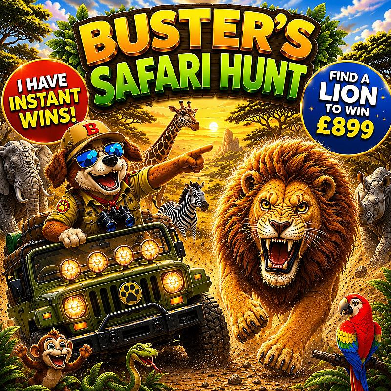 Buster's Safari Hunt - 🦁 Find A Lion. Win £899