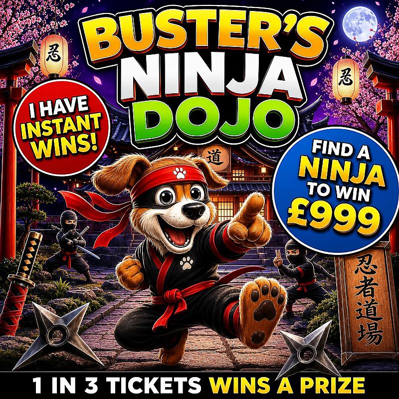 Busters Ninja Dojo - Find A Ninja To Win £999