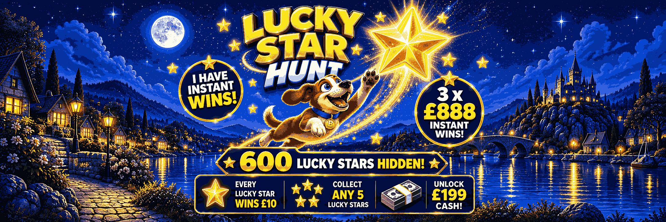 LUCKY STAR HUNT ⭐ FIND THE STARS. UNLOCK THE BONUS.