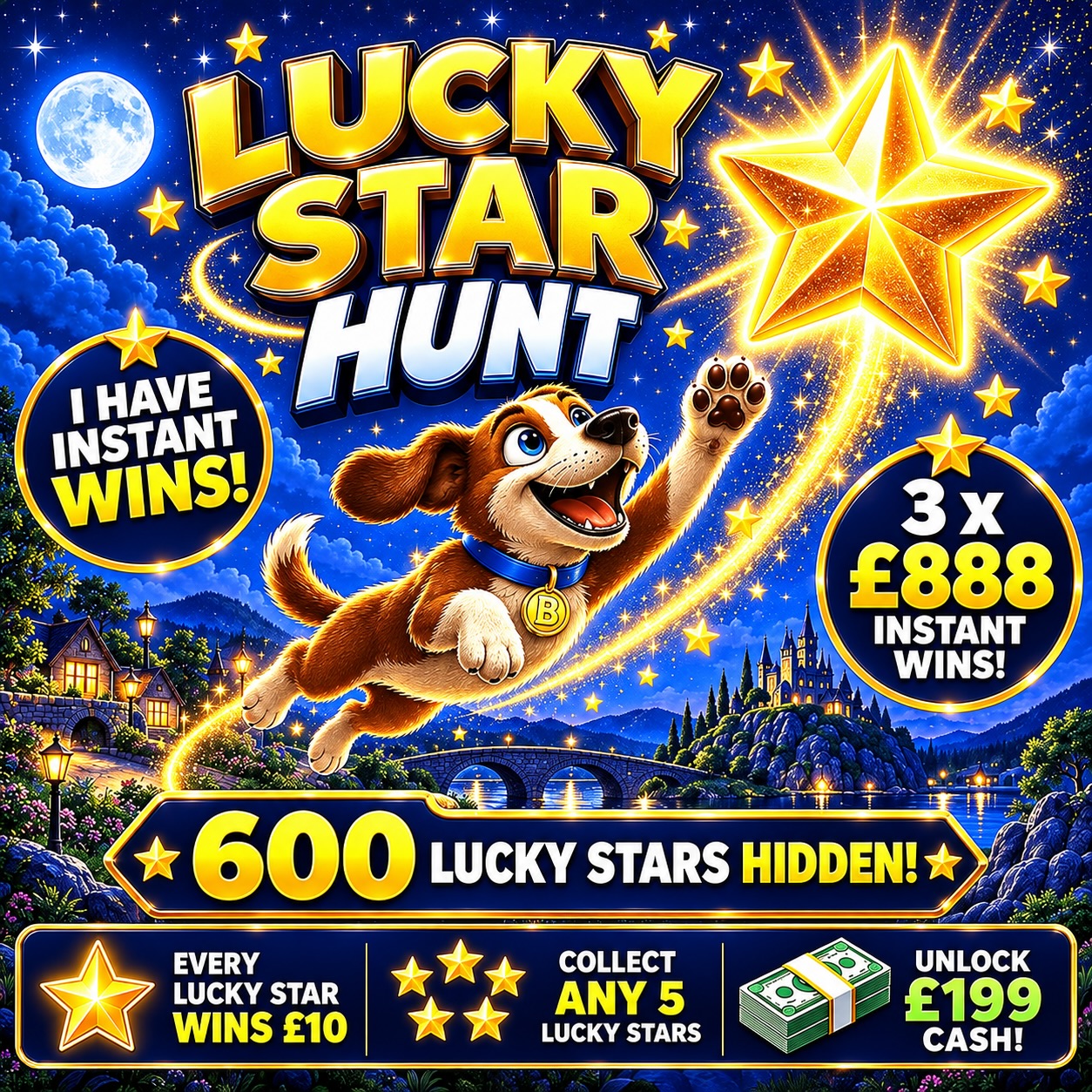 LUCKY STAR HUNT ⭐ FIND THE STARS. UNLOCK THE BONUS.