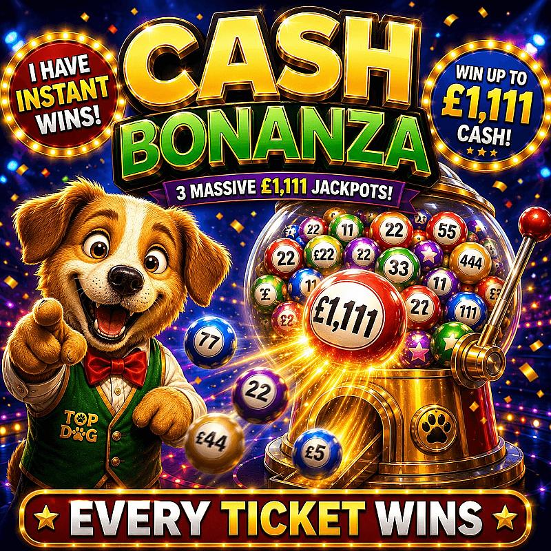 🎱 CASH BONANZA - EVERY TICKET WINS