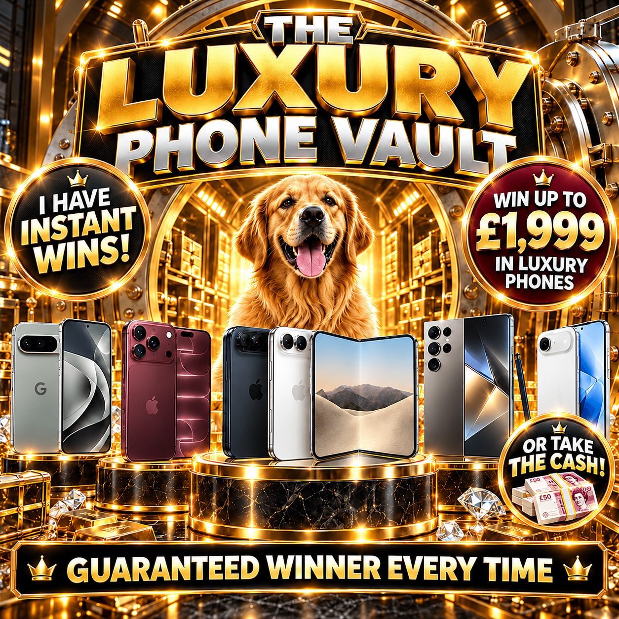 The Luxury Phone Vault - Over £30,000 of Instant Wins!