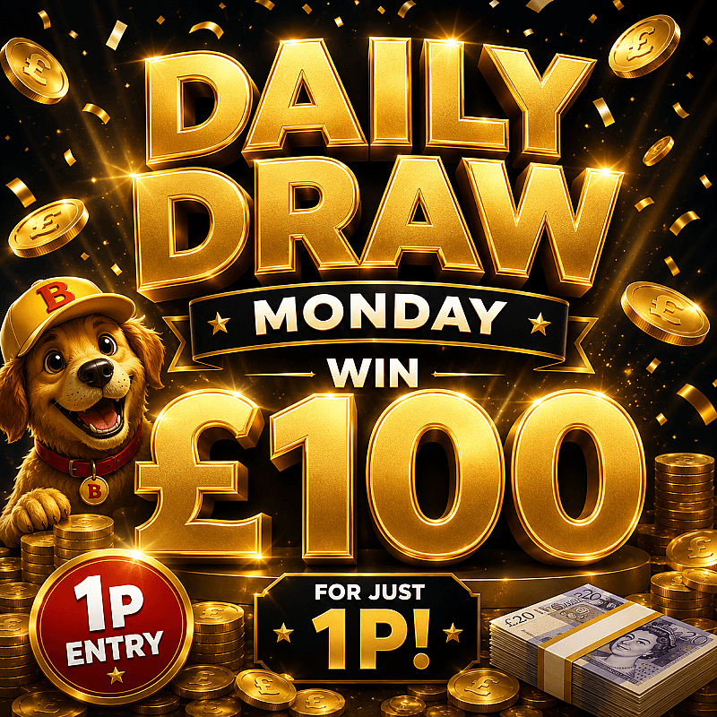 Win £100 For 1p 💰 Daily Draw - Monday 