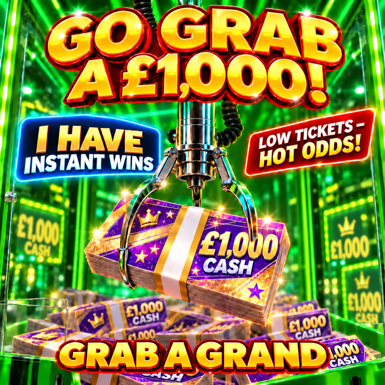 GO GRAB A £1000! - Low Tickets & Hot Odds!