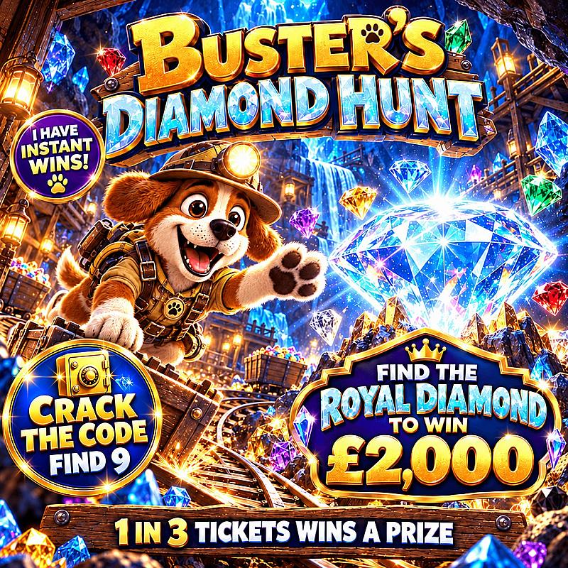 Buster's Diamond Hunt - Find The Diamonds. Win Big.