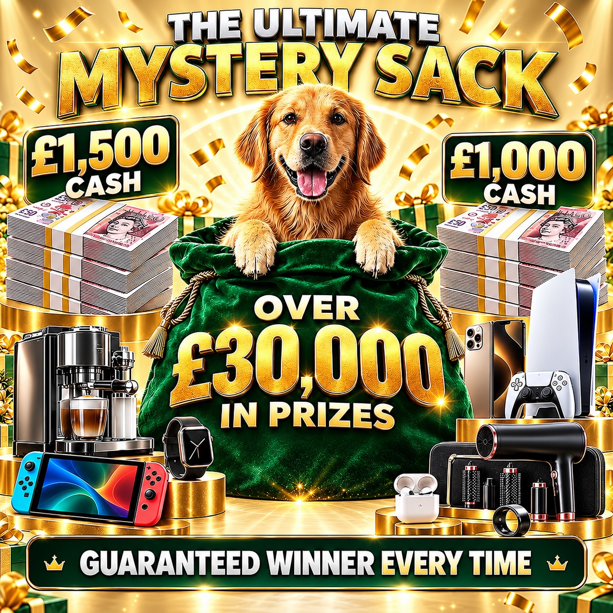 The Ultimate Mystery Sack - Over £30,000 of Instant Wins
