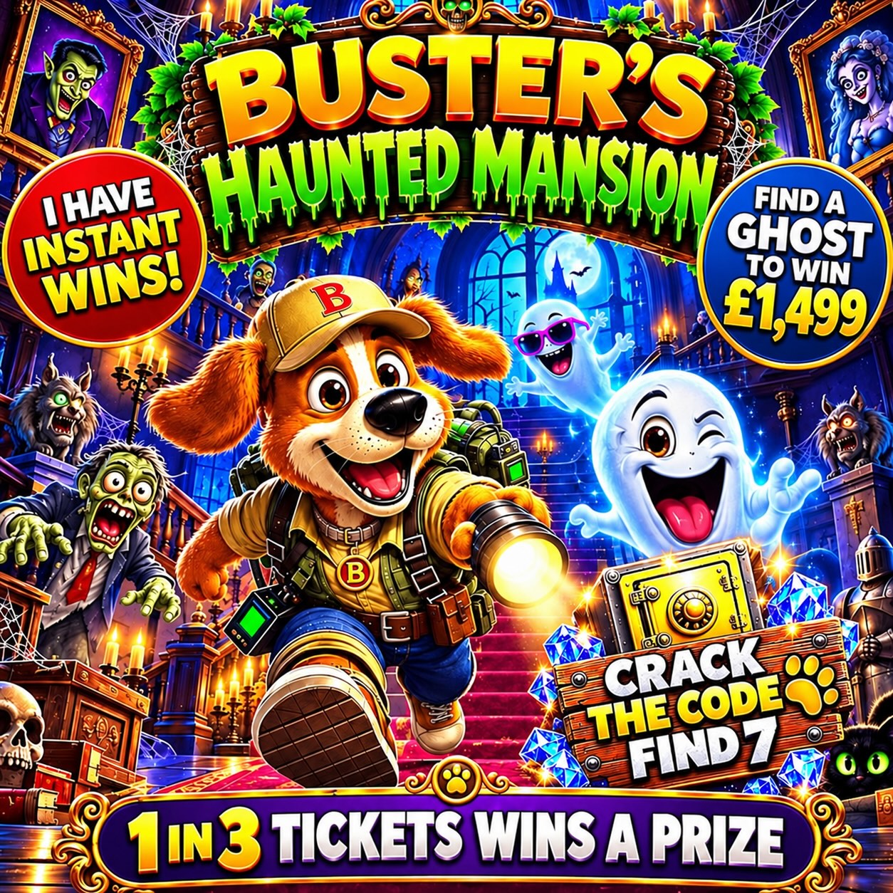 Buster's Haunted Mansion -👻 Find A Ghost. Win £1499