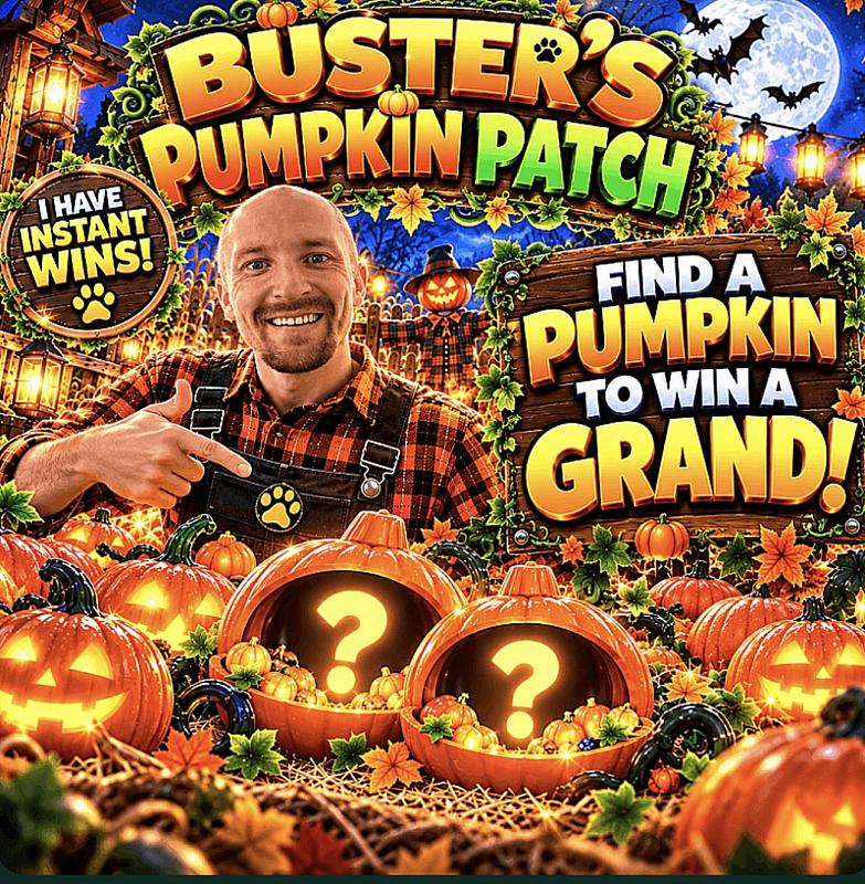 Buster’s Pumpkin Patch - Find A 🎃 To Win A Grand