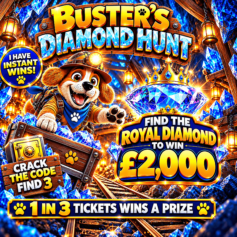 Buster's Diamond Hunt - Find The Diamonds. Win Big.