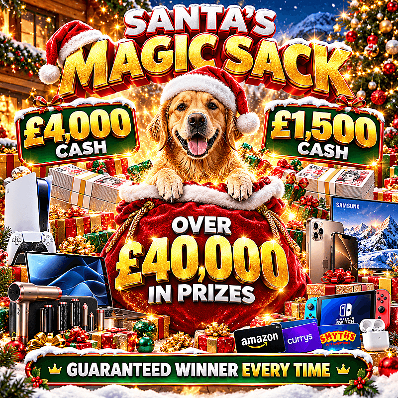 Santa's Magic Sack - Over £40,000 Of Instant Wins