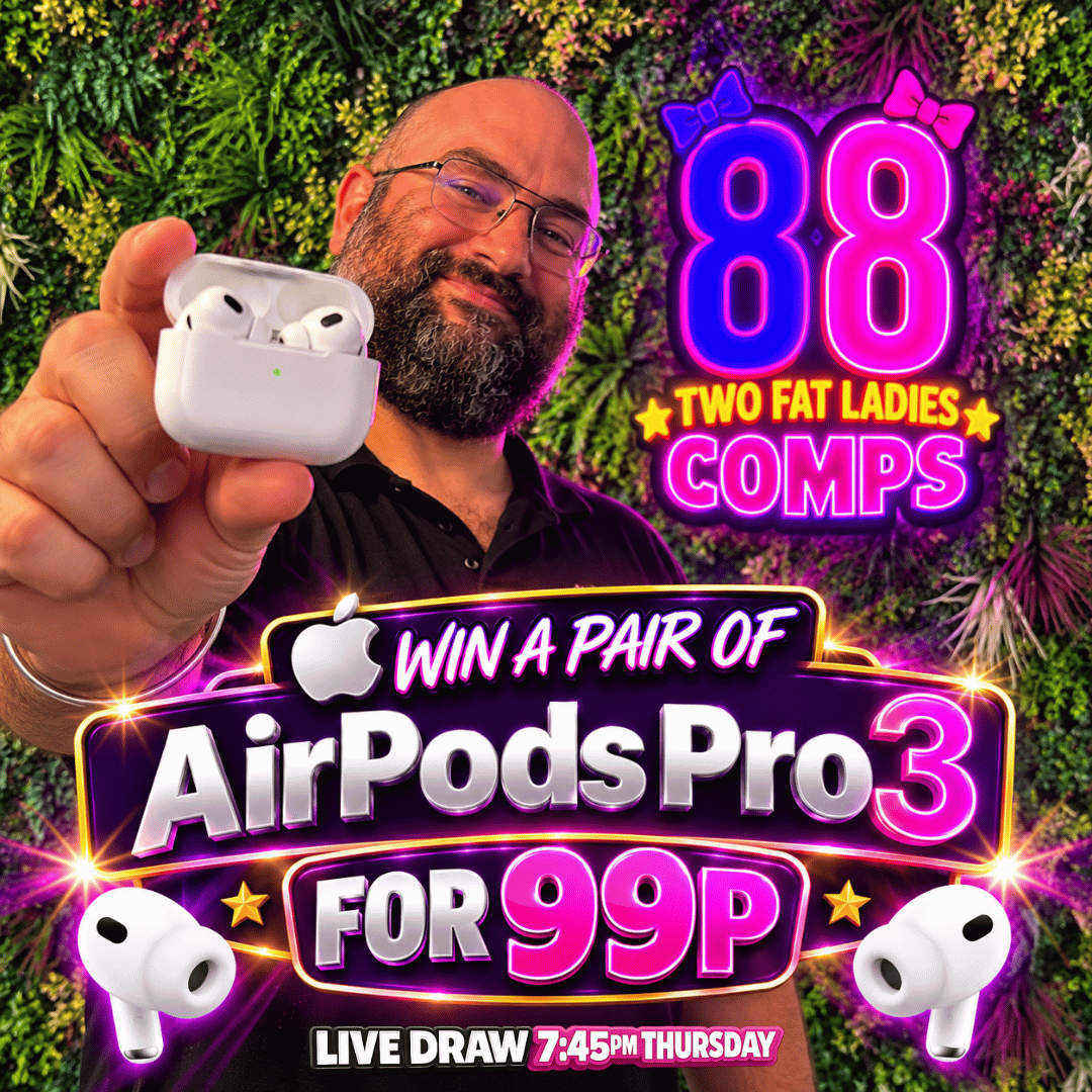 🎧 WIN APPLE AIRPODS PRO 3 OR £200 CASH FOR JUST 99P!