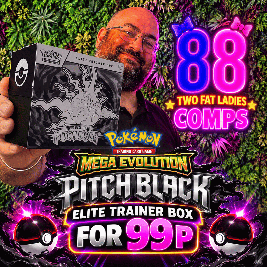 ⚫ WIN A MEGA EVOLUTION PITCH BLACK ELITE TRAINER BOX OR £50 FOR 99P!