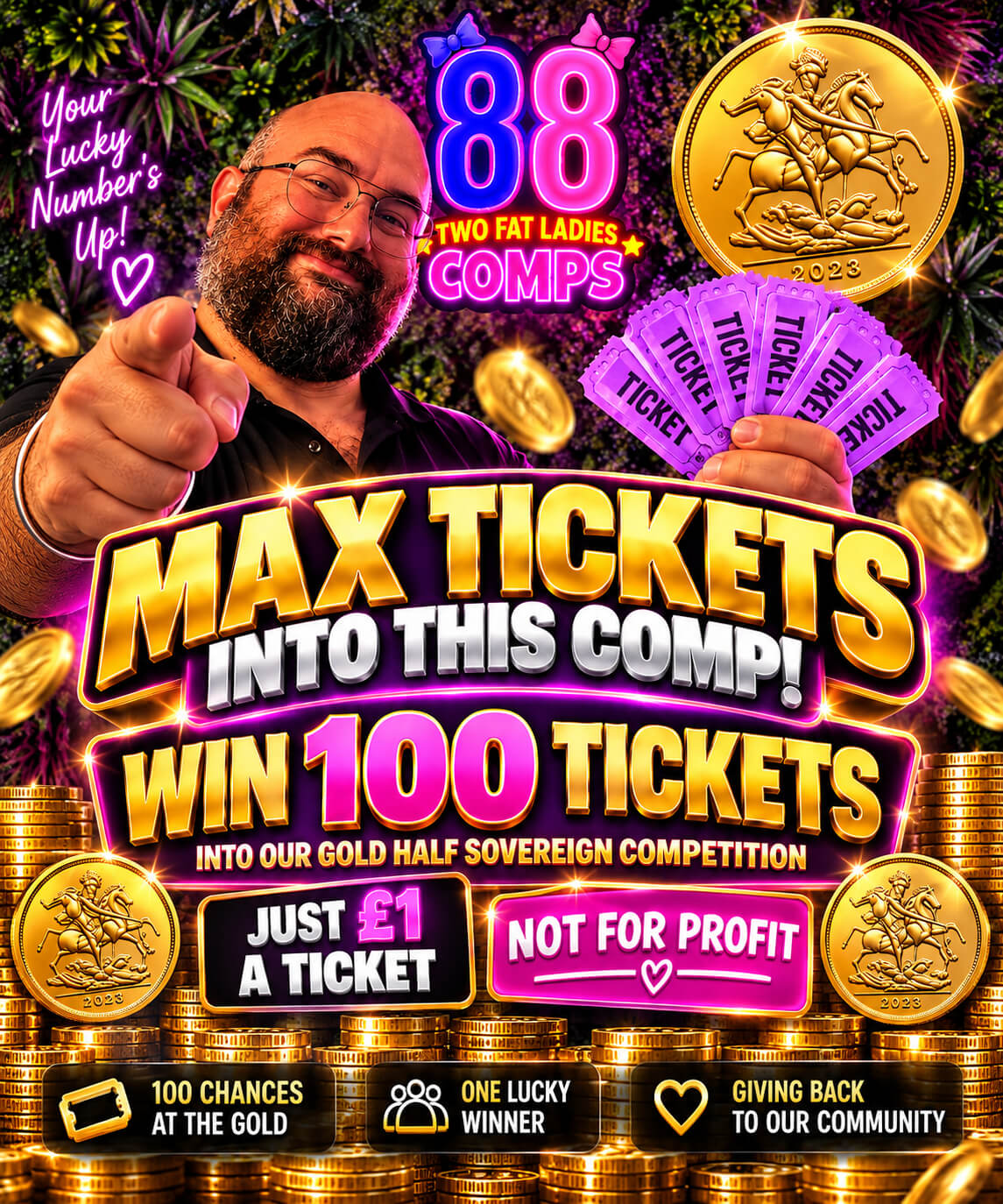 🪙 WIN MAX TICKETS INTO OUR GOLD HALF SOVEREIGN COMP FOR £1!