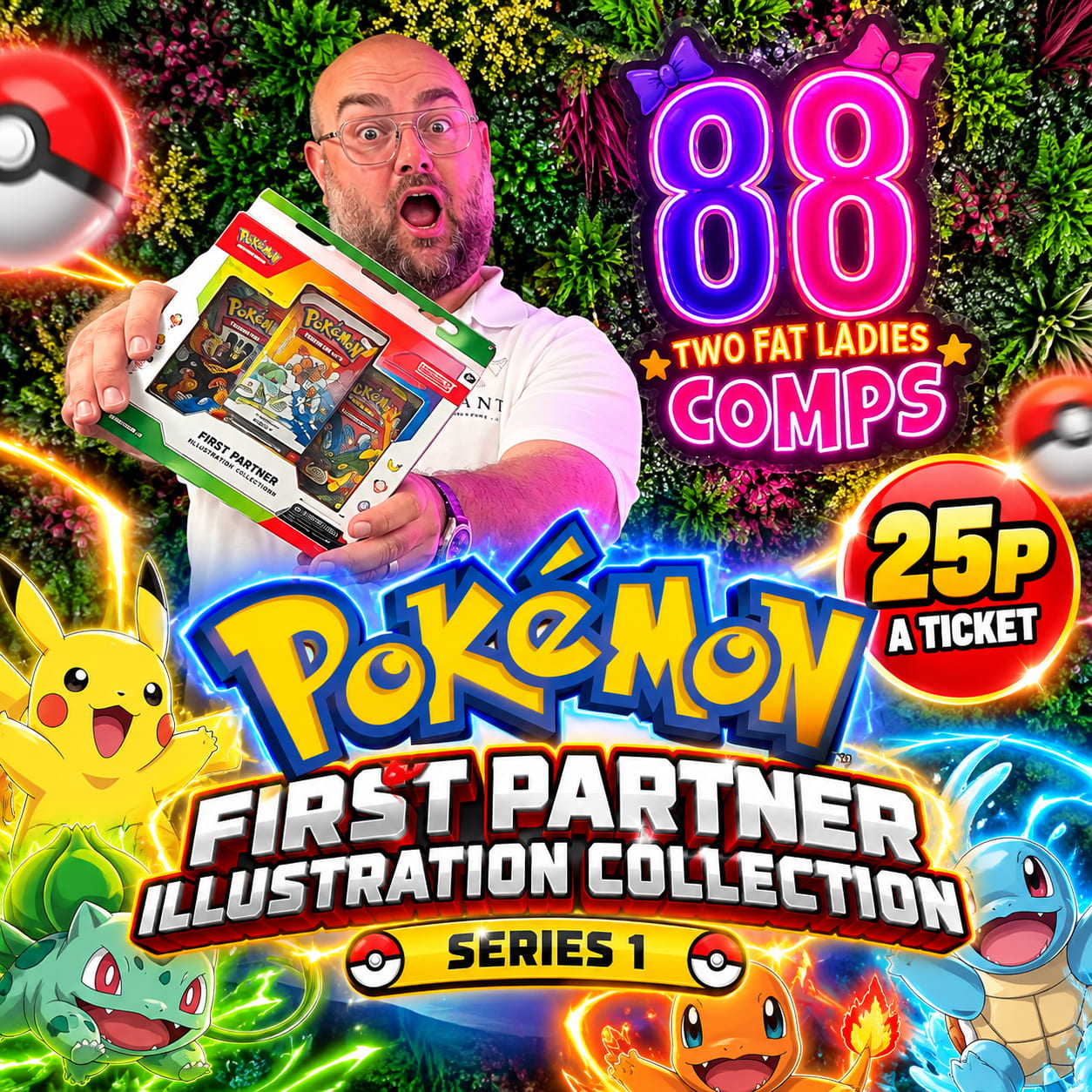 POKÉMON FIRST PARTNER ILLUSTRATION COLLECTION SERIES 1 | WIN FOR JUST 25P! | £45 CASH ALT