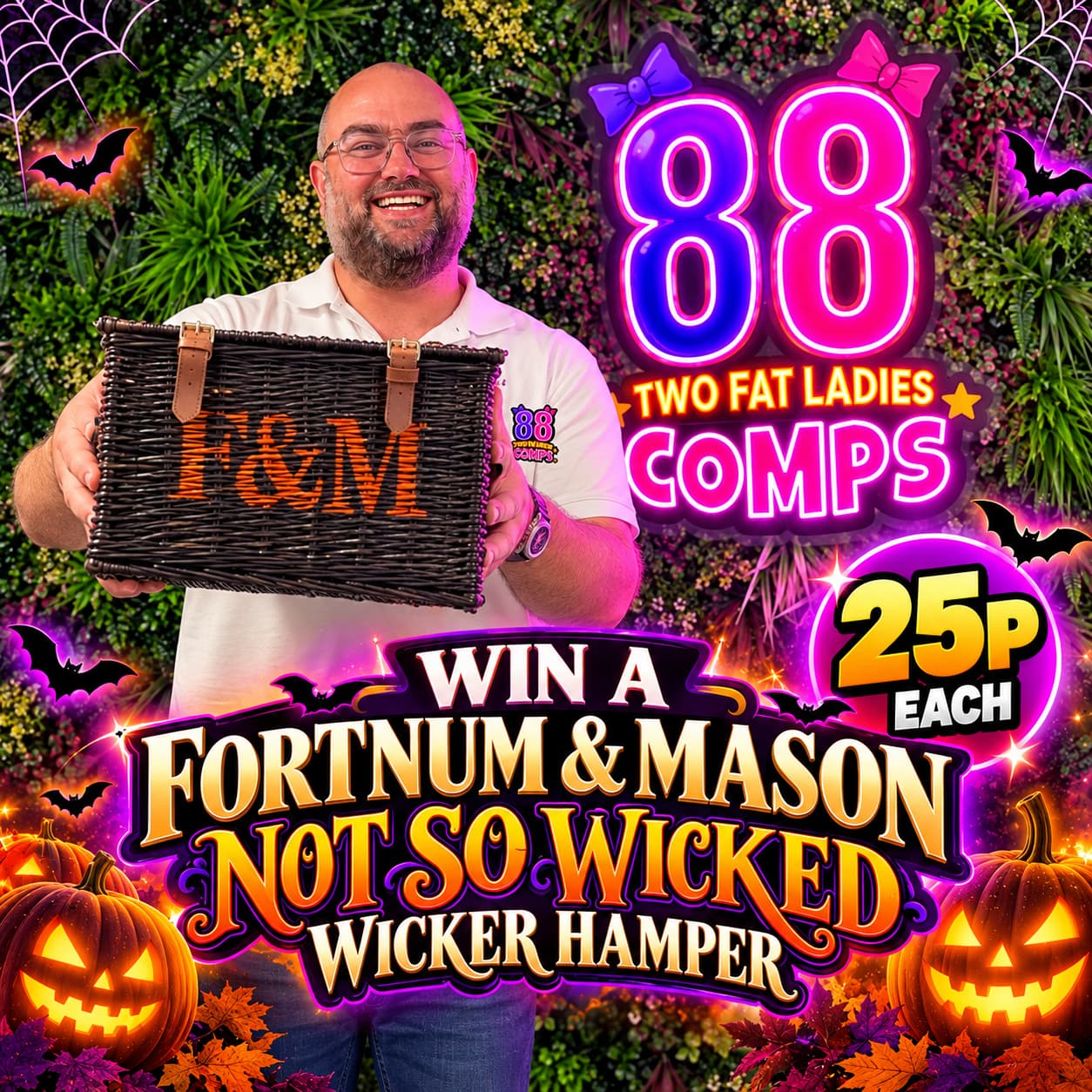 🎃 WIN A FORTNUM & MASON NOT SO WICKED WICKER HAMPER OR £80 CASH – JUST 25P!