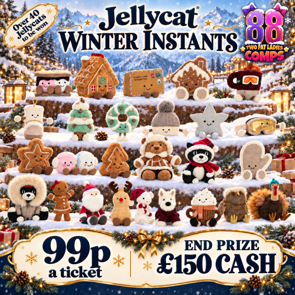 ❄️✨ JELLYCAT WINTER INSTANTS ❄️ 42 CUDDLY PRIZES + £150 CASH END PRIZE! ✨❄️ CLAW MACHINE REVEAL!