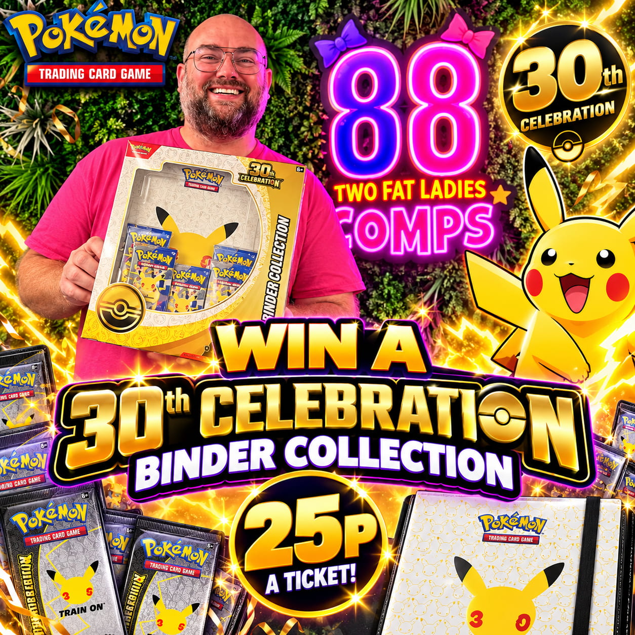 ⚡ WIN A POKÉMON 30TH CELEBRATION BINDER COLLECTION OR £45 CASH FOR JUST 25P! ⚡