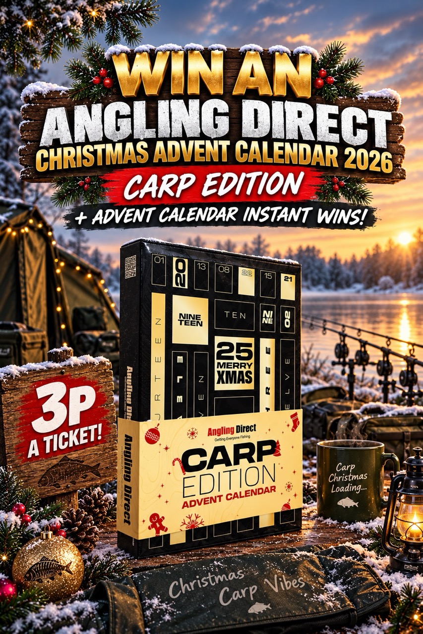 Win an Angling Direct Christmas Advent Calendar 2026 Carp Edition  + Advent Calendar Instant Wins - 3p