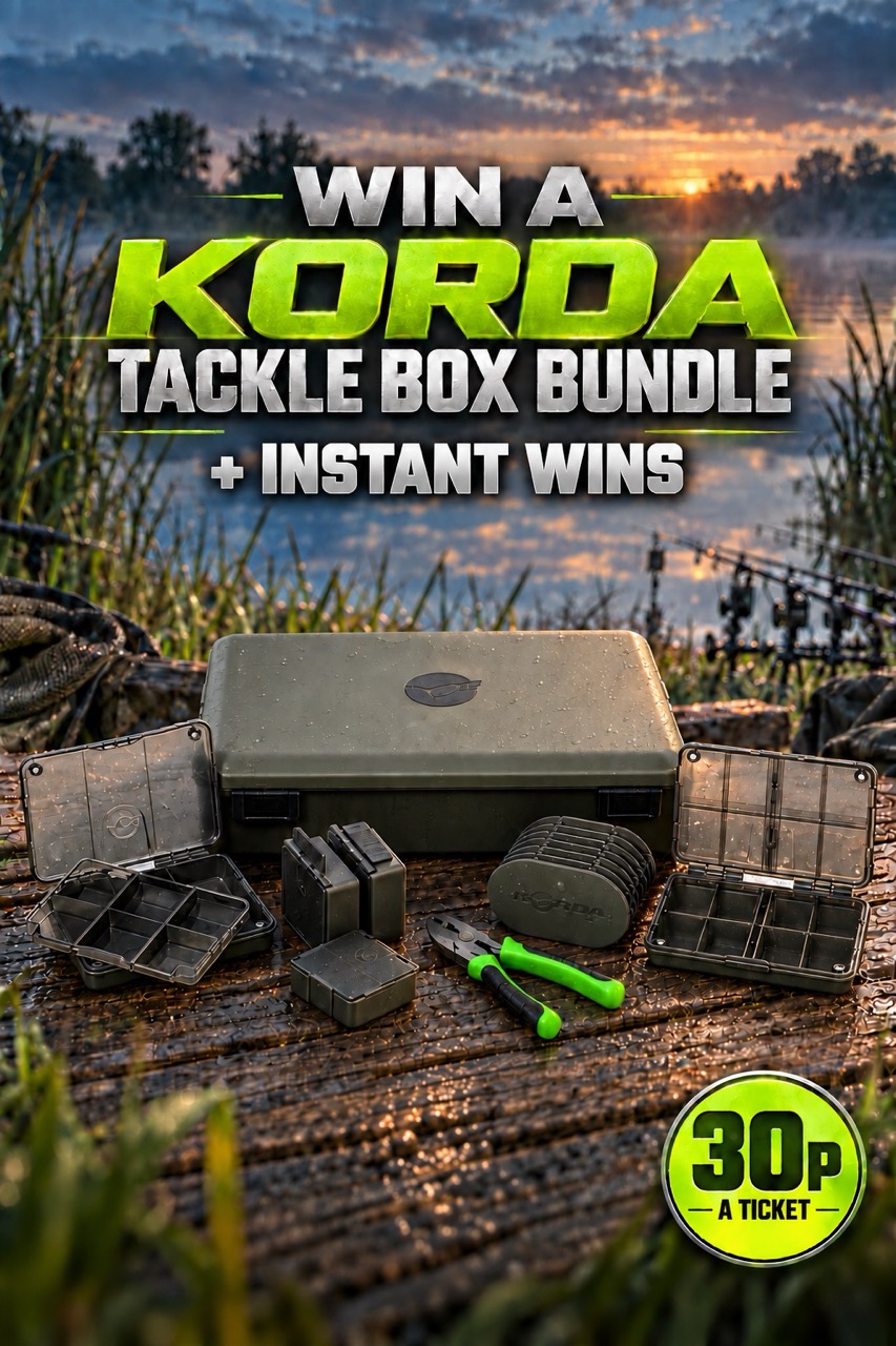 Win a Korda Tackle Box Bundle + Instant Wins - 30p