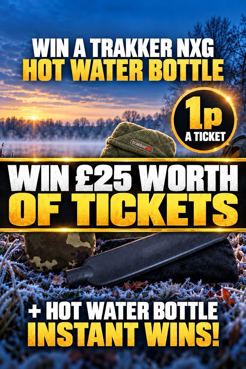 Win £25 worth of tickets into Trakker NXG Hot Water Bottles + Instant Wins - 1p