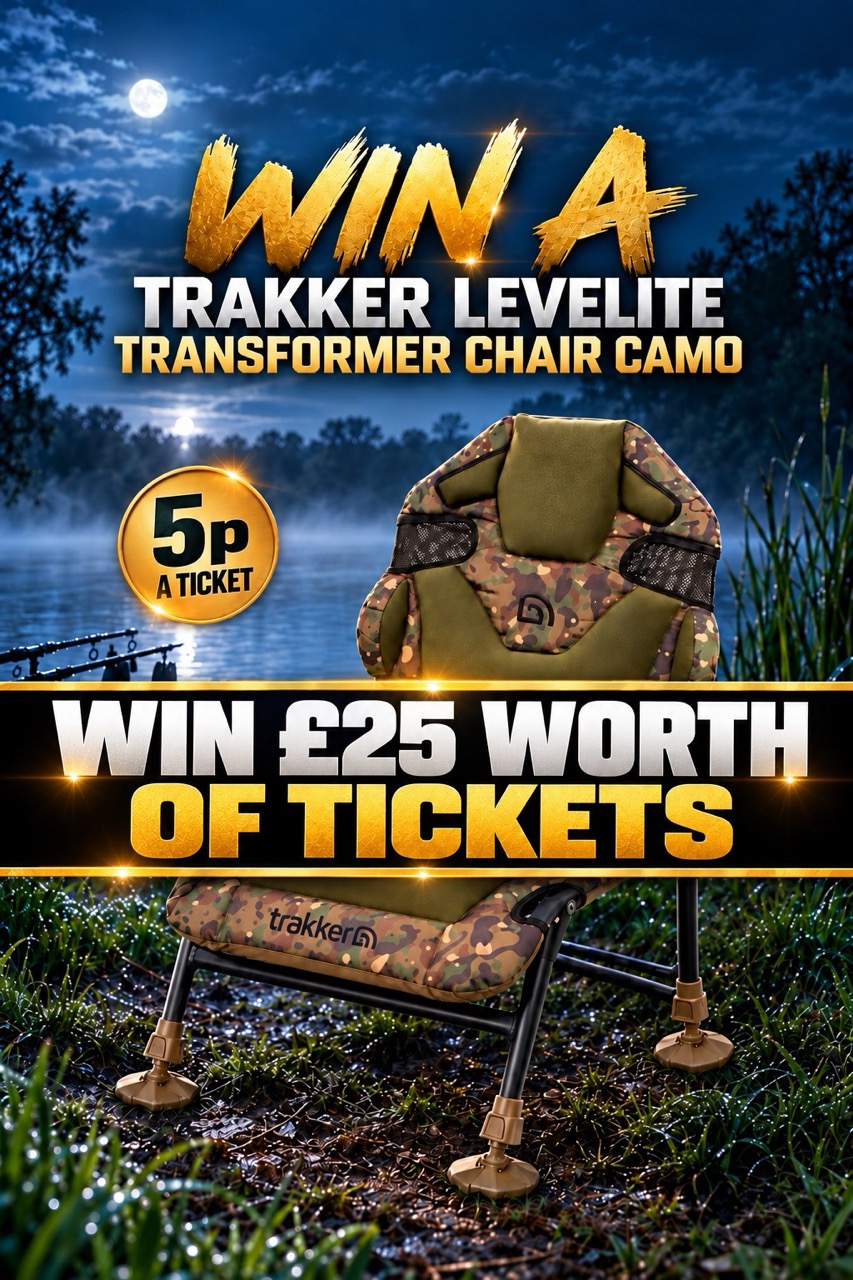 Win £25 worth of tickets into Trakker Levelite Transformer Chair Camo - 5p