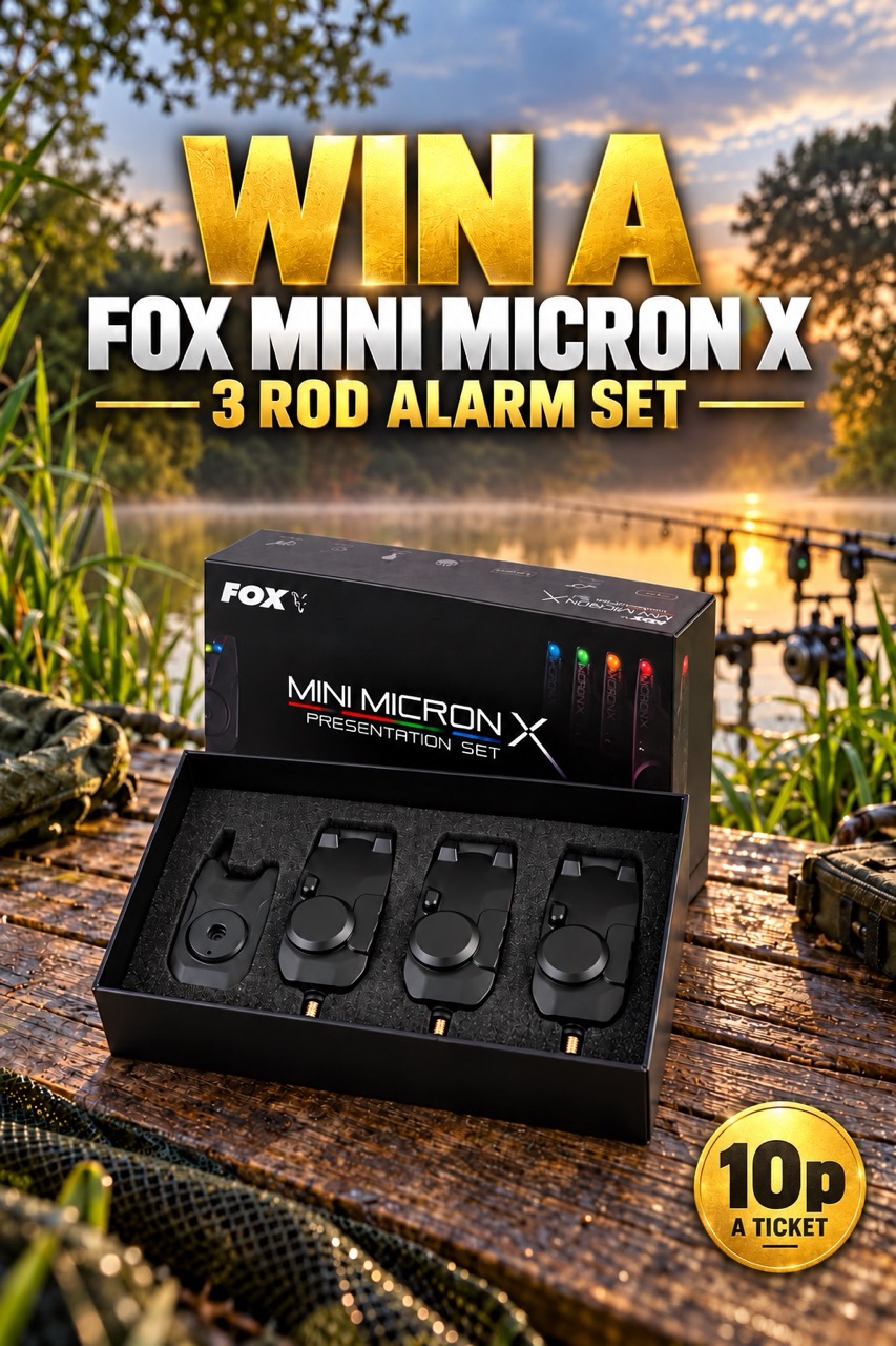 Win a Fox Mini Micron X 3 Rod Alarm Set - 10p