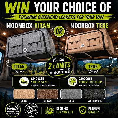 WIN YOUR CHOICE OF PREMIUM OVERHEAD LOCKERS FOR YOUR VAN!